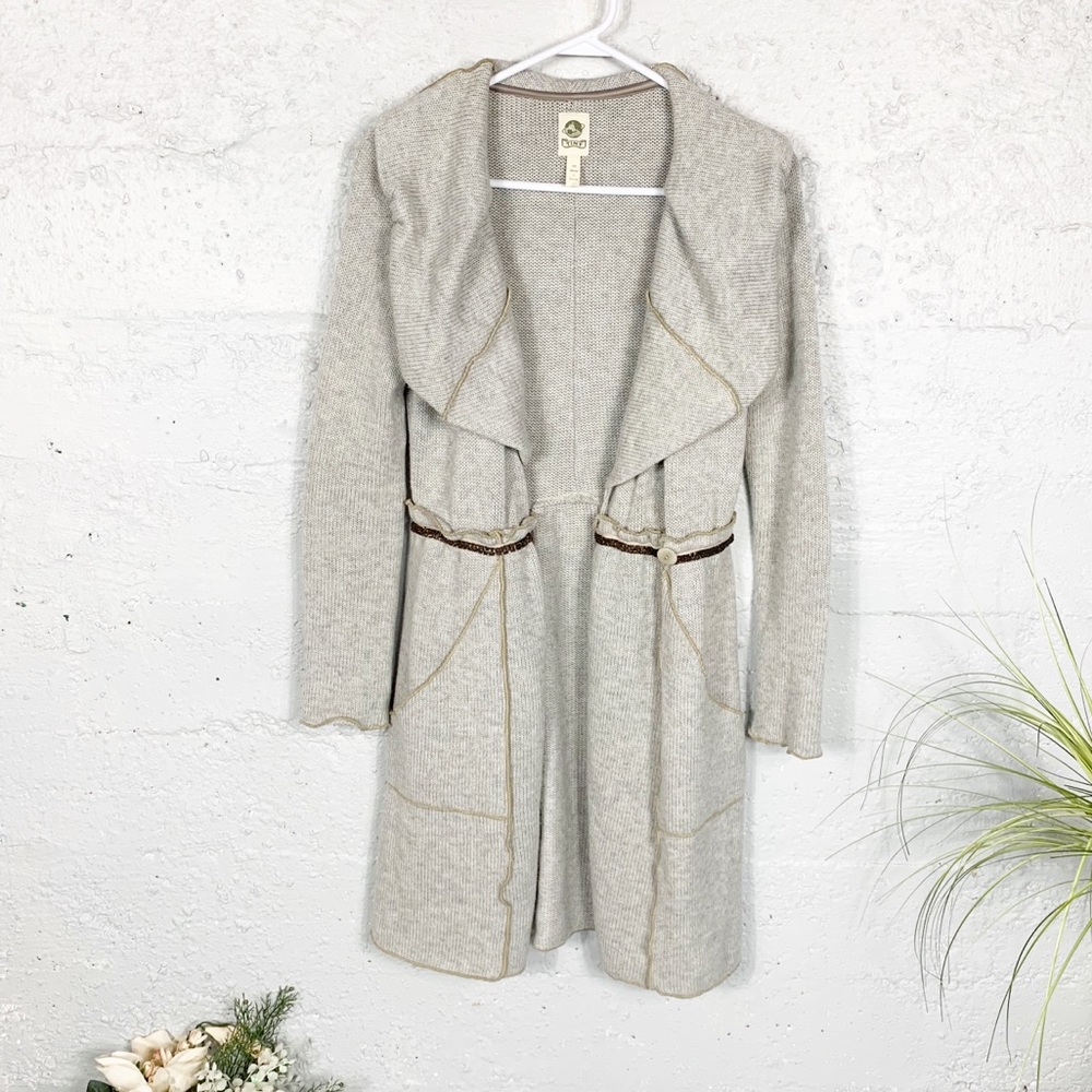 Anthropologie Tiny Shawl Collar Long Cardigan - Picture 6 of 8